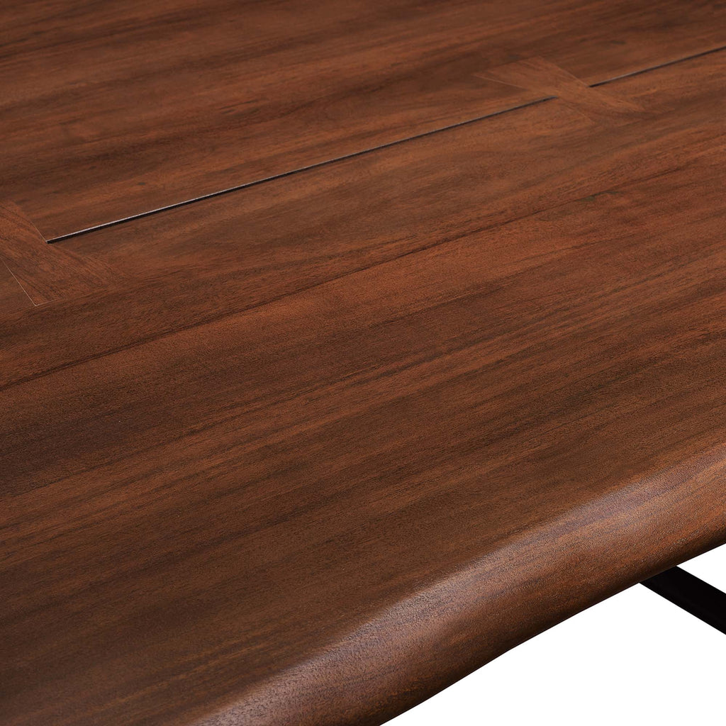 Viggo 74" Live Edge Acacia Wood Dining Table - Black Walnut