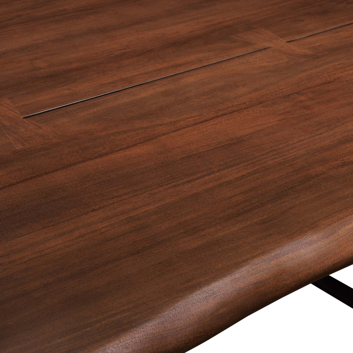 Viggo 74" Live Edge Acacia Wood Dining Table - Black Walnut