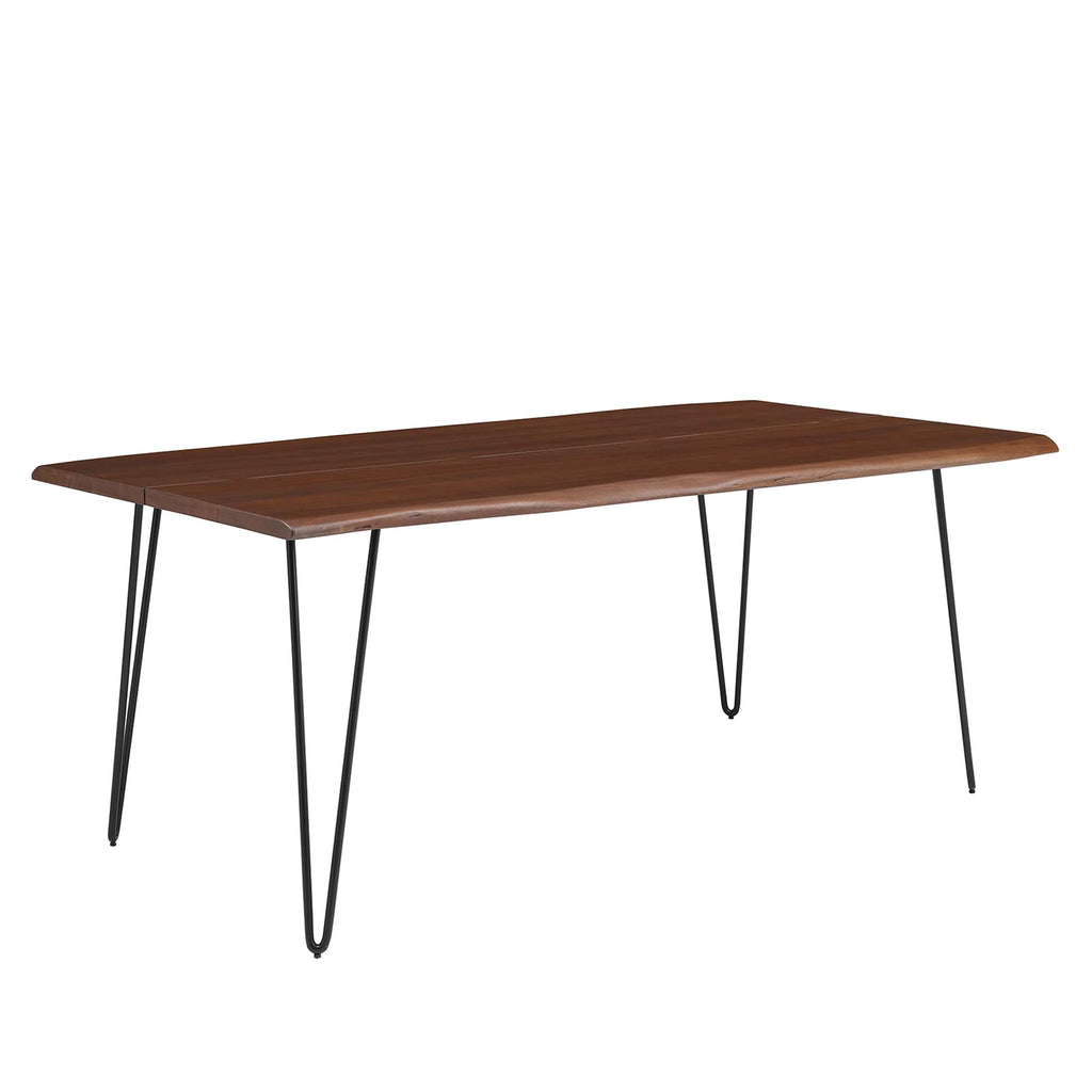 Ardor 74" Live Edge Acacia Wood Acacia Wood Dining Table - Black Walnut
