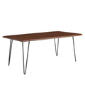 Ardor 74" Live Edge Acacia Wood Acacia Wood Dining Table - Black Walnut