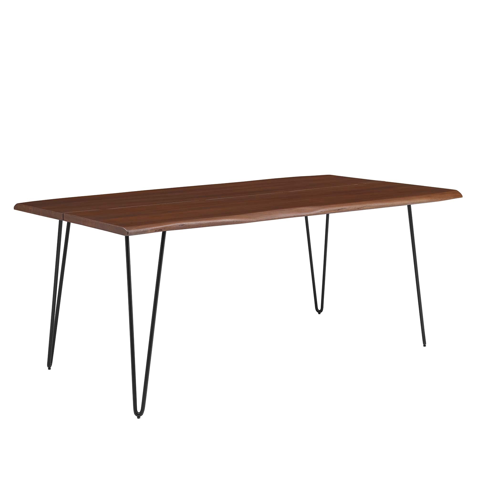 Ardor 74" Live Edge Acacia Wood Acacia Wood Dining Table - Black Walnut