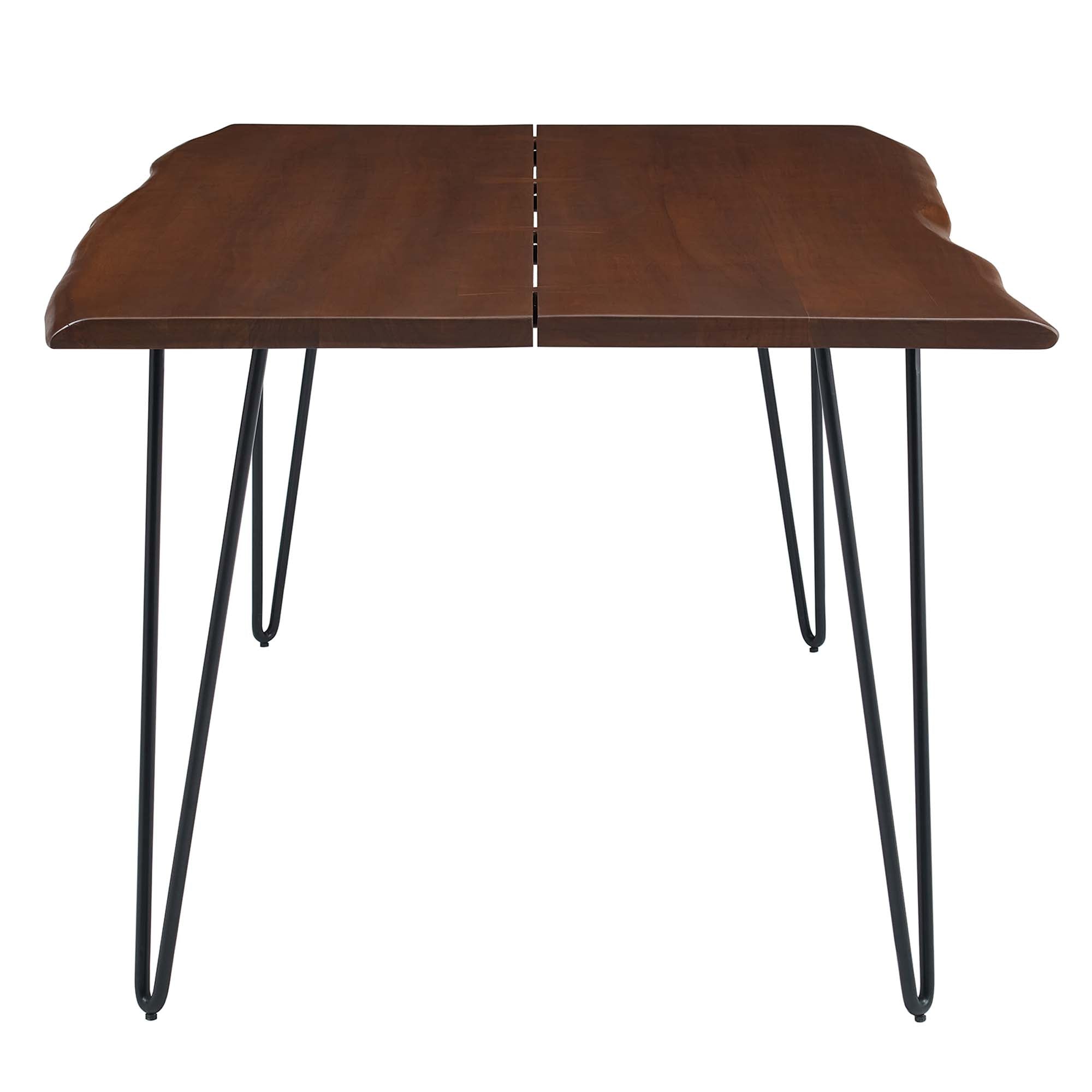 Ardor 74" Live Edge Acacia Wood Acacia Wood Dining Table - Black Walnut