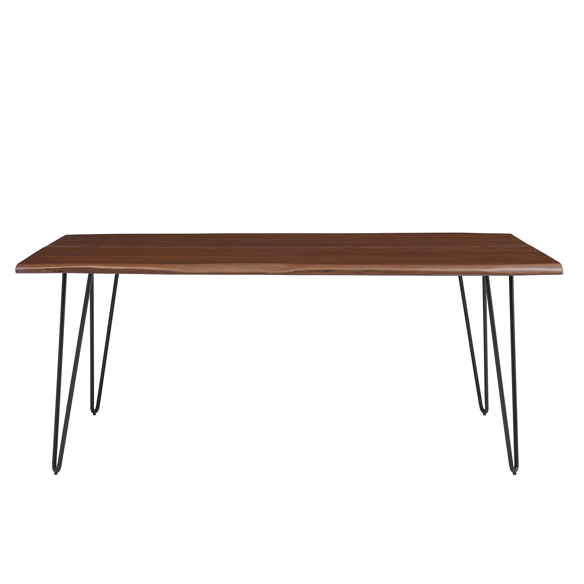 Ardor 74" Live Edge Acacia Wood Acacia Wood Dining Table - Black Walnut