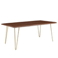 Ardor 74" Live Edge Acacia Wood Acacia Wood Dining Table - Gold Walnut