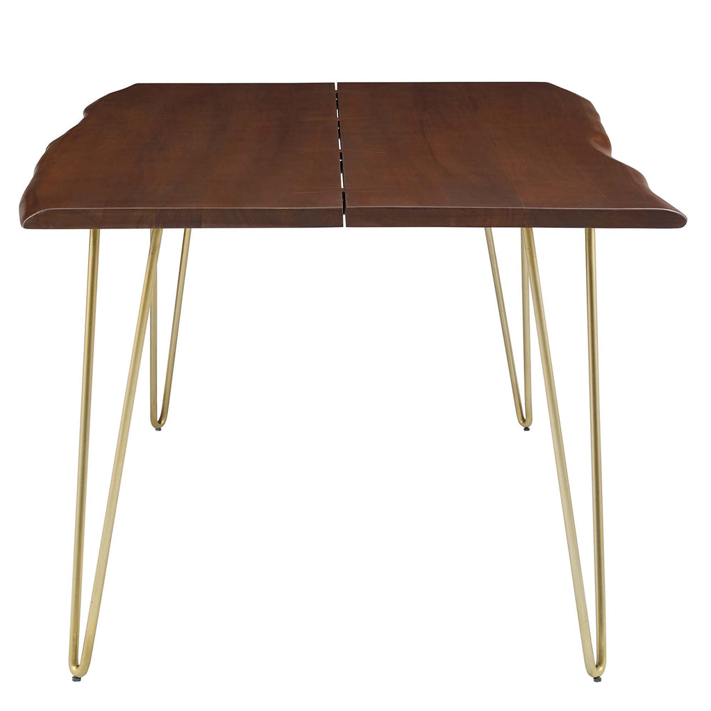 Ardor 74" Live Edge Acacia Wood Acacia Wood Dining Table - Gold Walnut