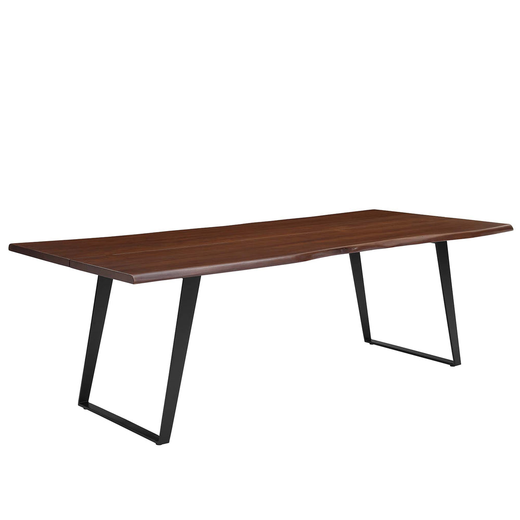 Viggo 96" Live Edge Acacia Wood Acacia Wood Dining Table - Black Walnut