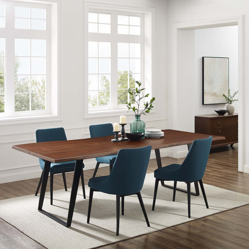 Viggo 96" Live Edge Acacia Wood Acacia Wood Dining Table - Black Walnut