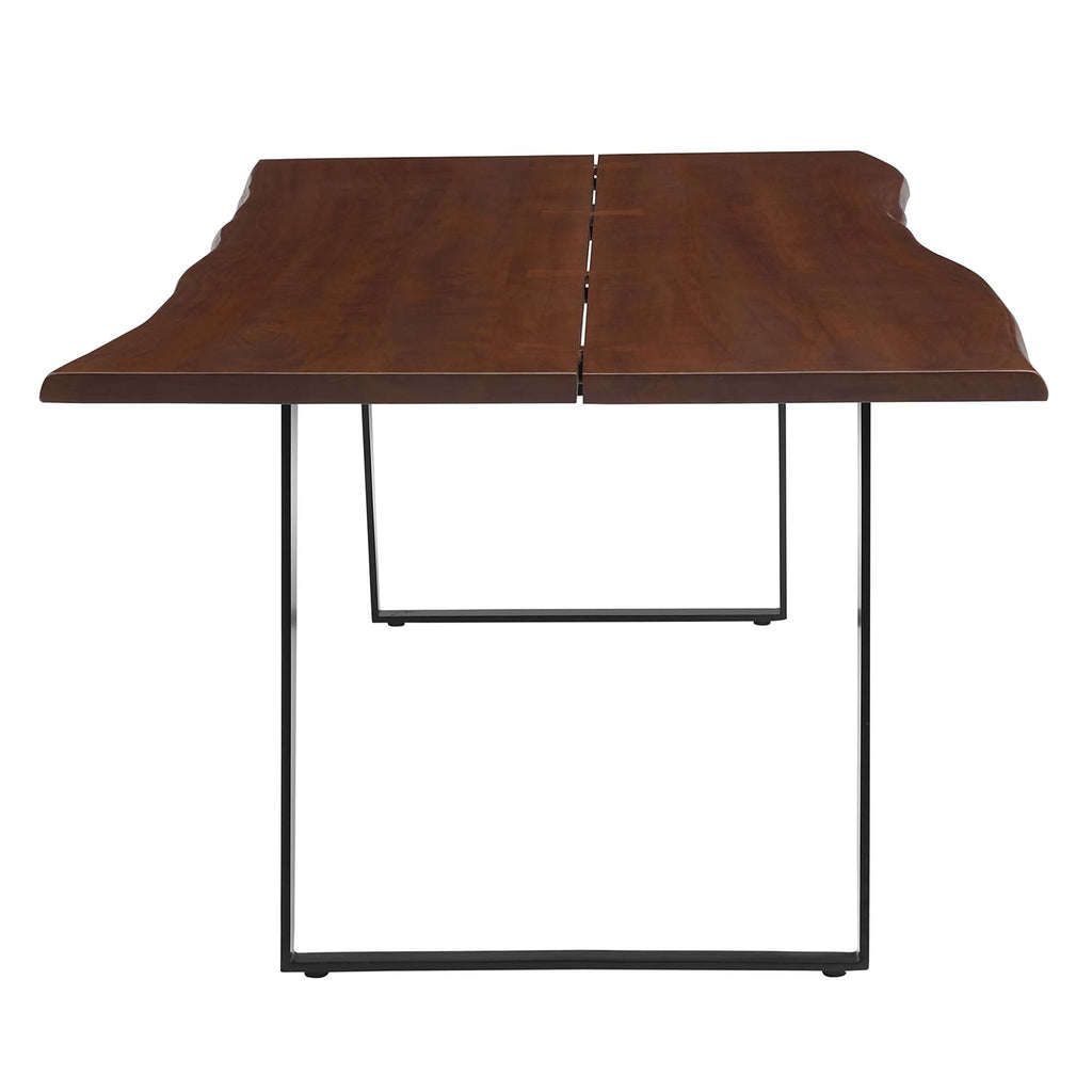 Viggo 96" Live Edge Acacia Wood Acacia Wood Dining Table - Black Walnut