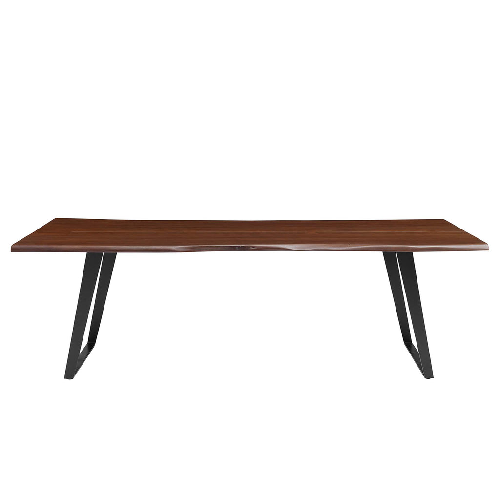 Viggo 96" Live Edge Acacia Wood Acacia Wood Dining Table - Black Walnut
