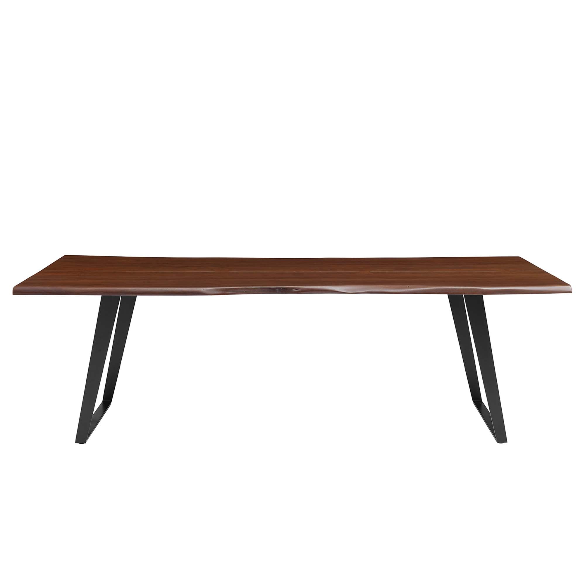 Viggo 96" Live Edge Acacia Wood Acacia Wood Dining Table - Black Walnut