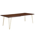 Ardor 96" Live Edge Acacia Wood Acacia Wood Dining Table - Gold Walnut