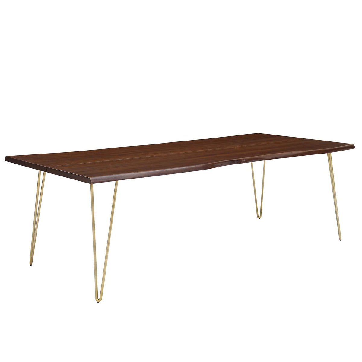 Ardor 96" Live Edge Acacia Wood Acacia Wood Dining Table - Gold Walnut