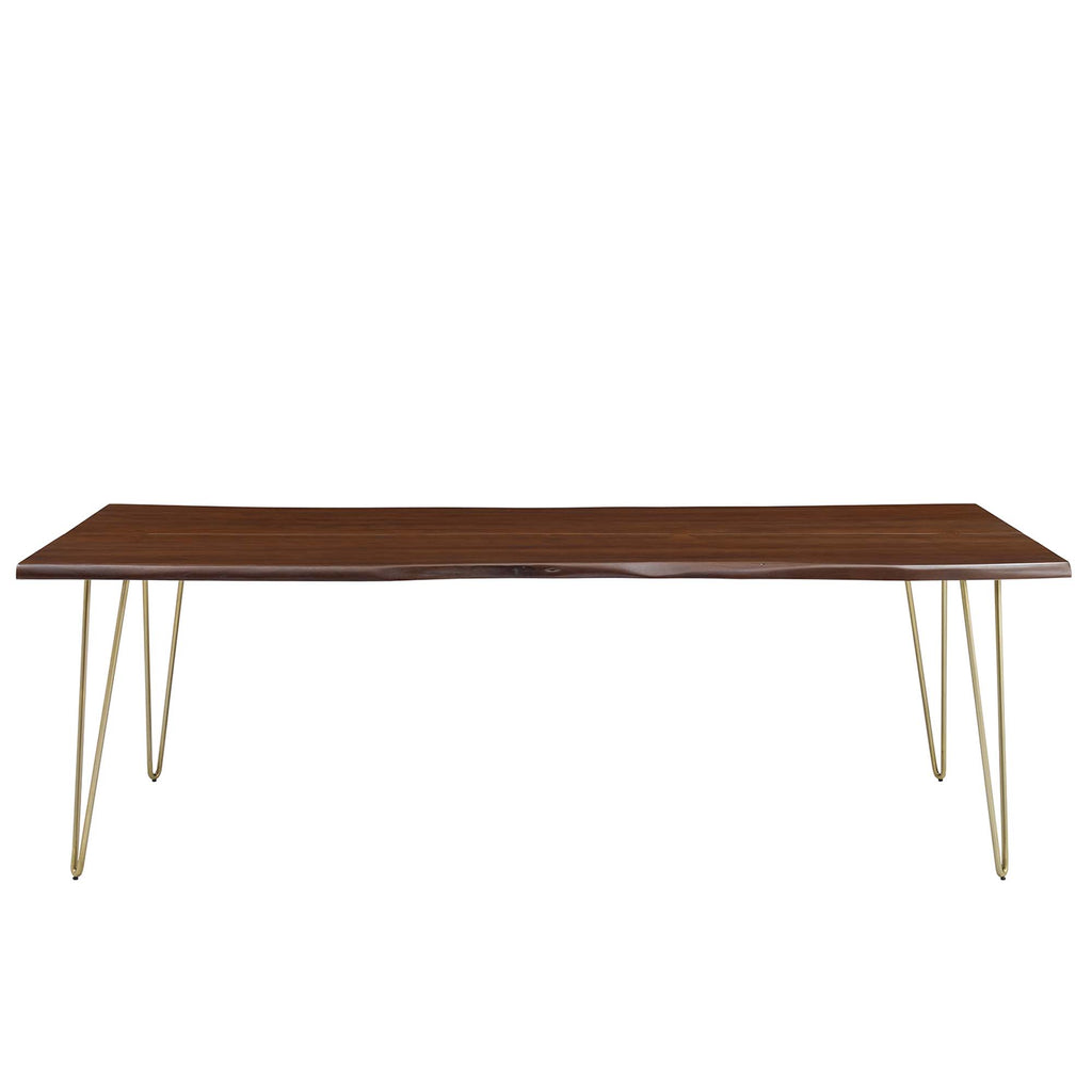 Ardor 96" Live Edge Acacia Wood Acacia Wood Dining Table - Gold Walnut