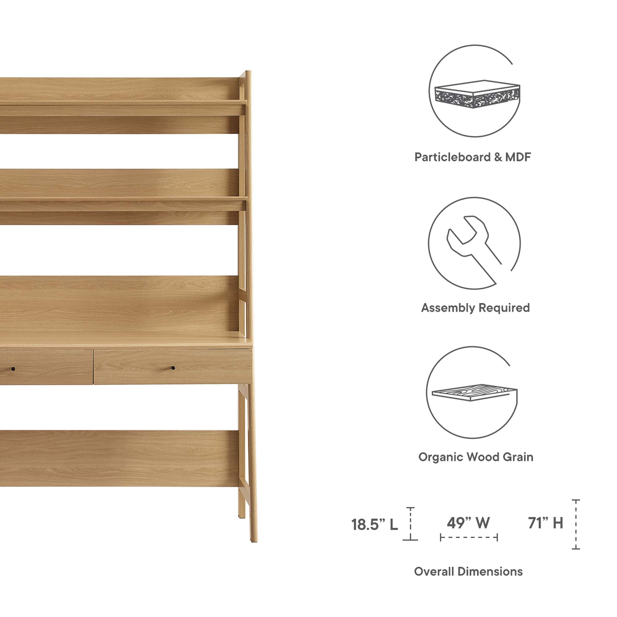 Bixby Office Desk - Oak