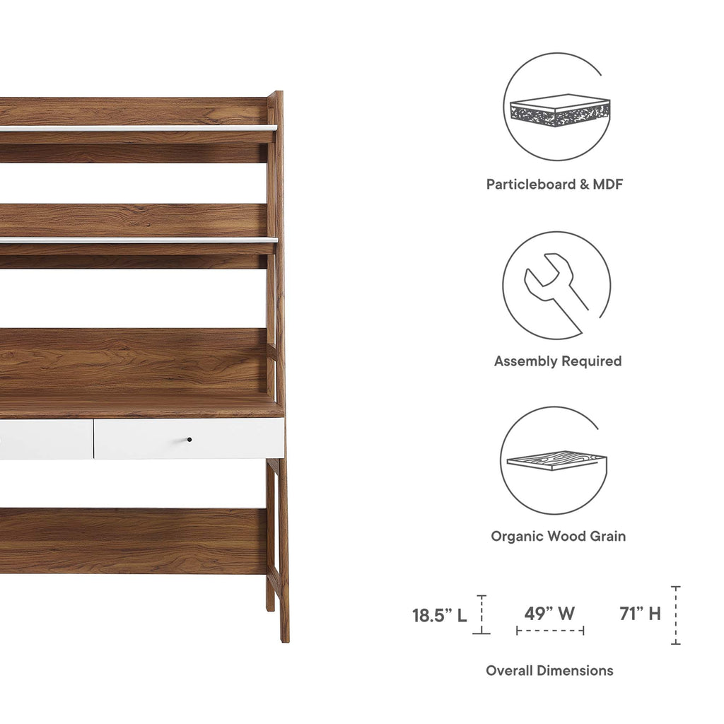 Bixby Office Desk - Walnut White