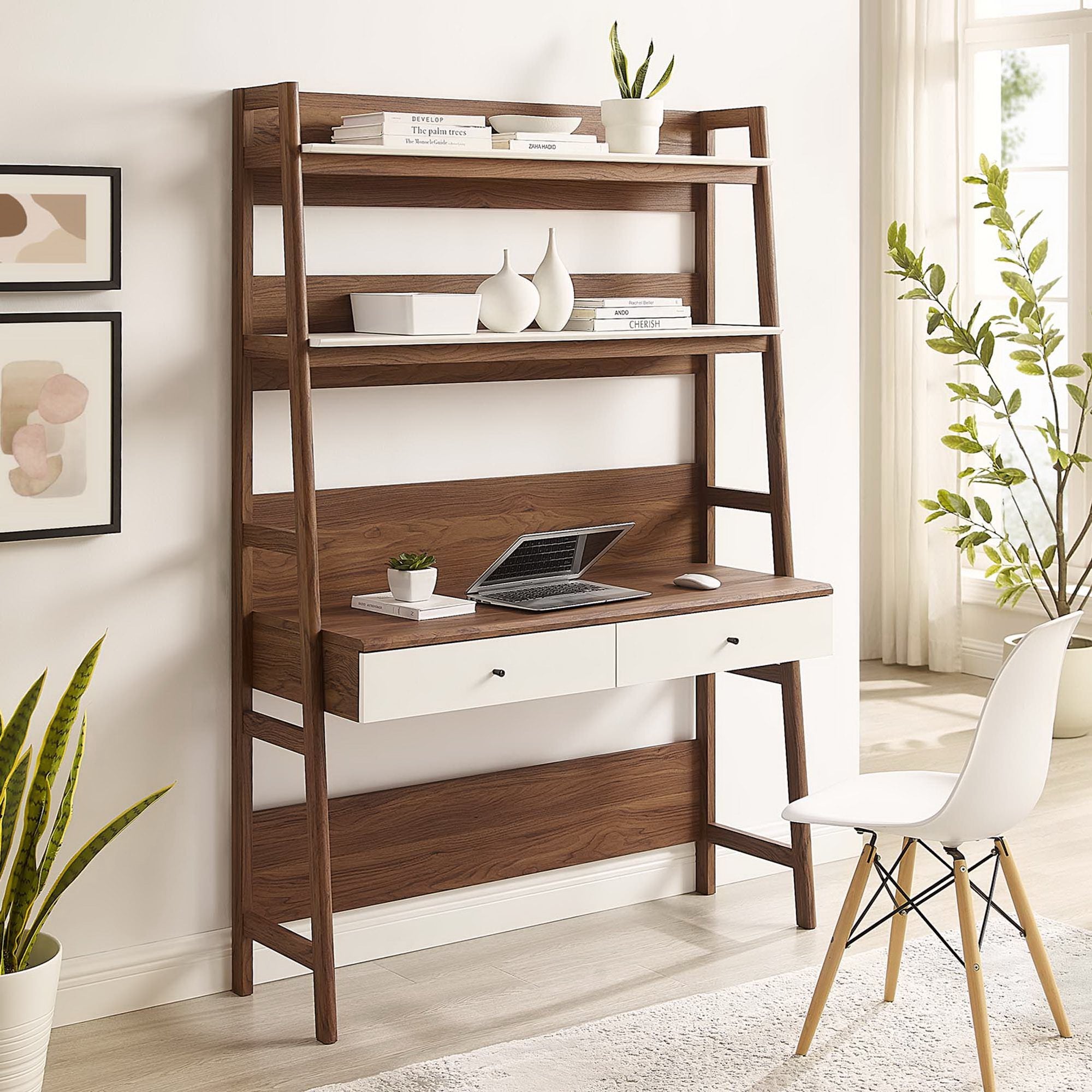 Bixby Office Desk - Walnut White
