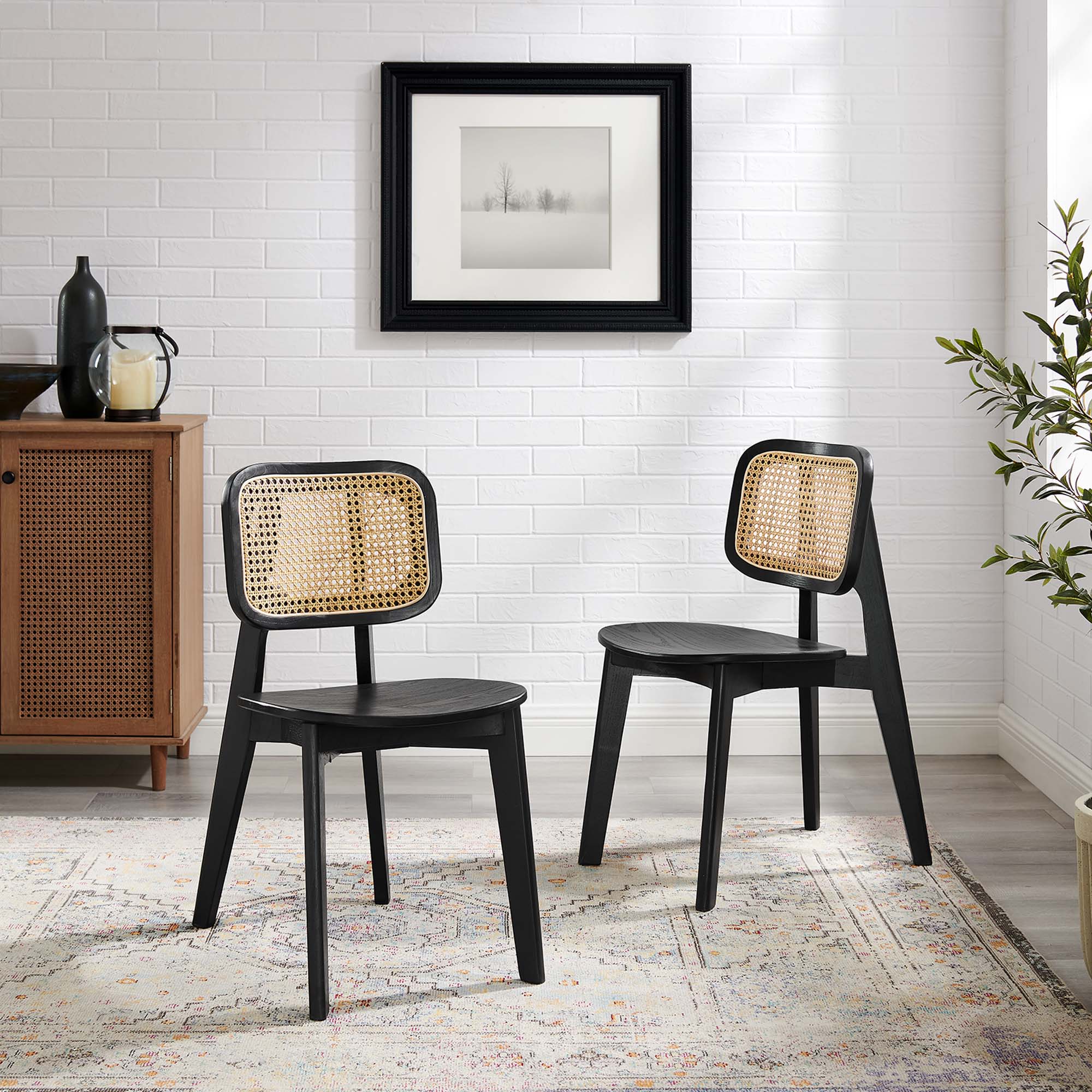 Habitat Wood Dining Side Chair Set of 2 - Black