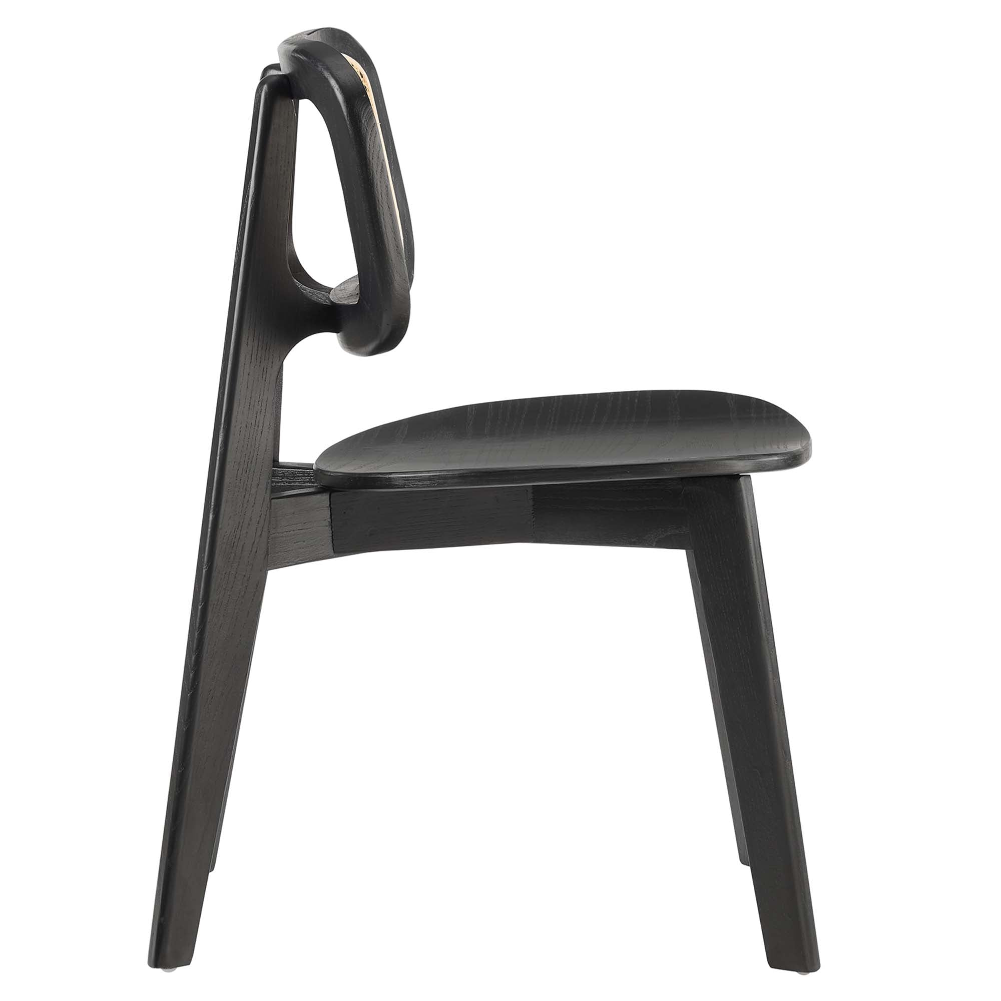 Habitat Wood Dining Side Chair Set of 2 - Black