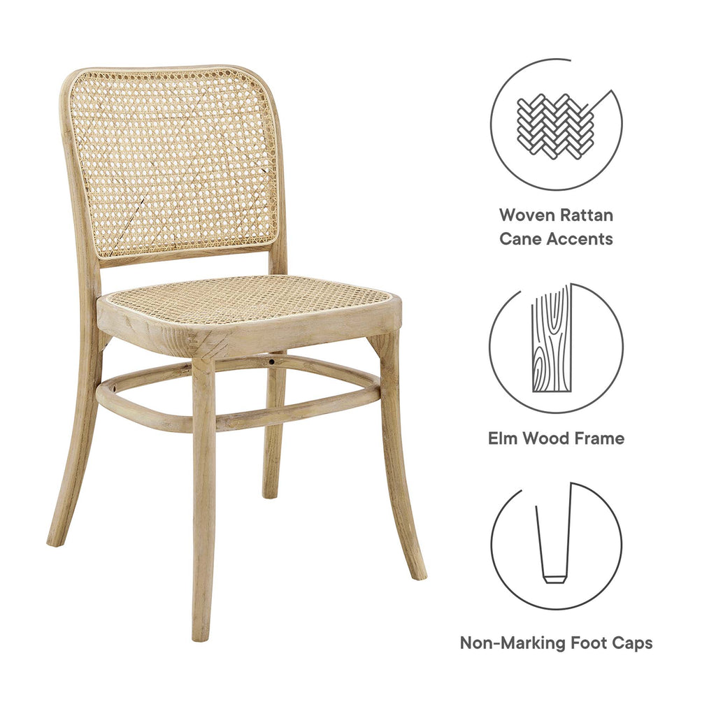 Winona Wood Dining Side Chair Set of 2 - Gray