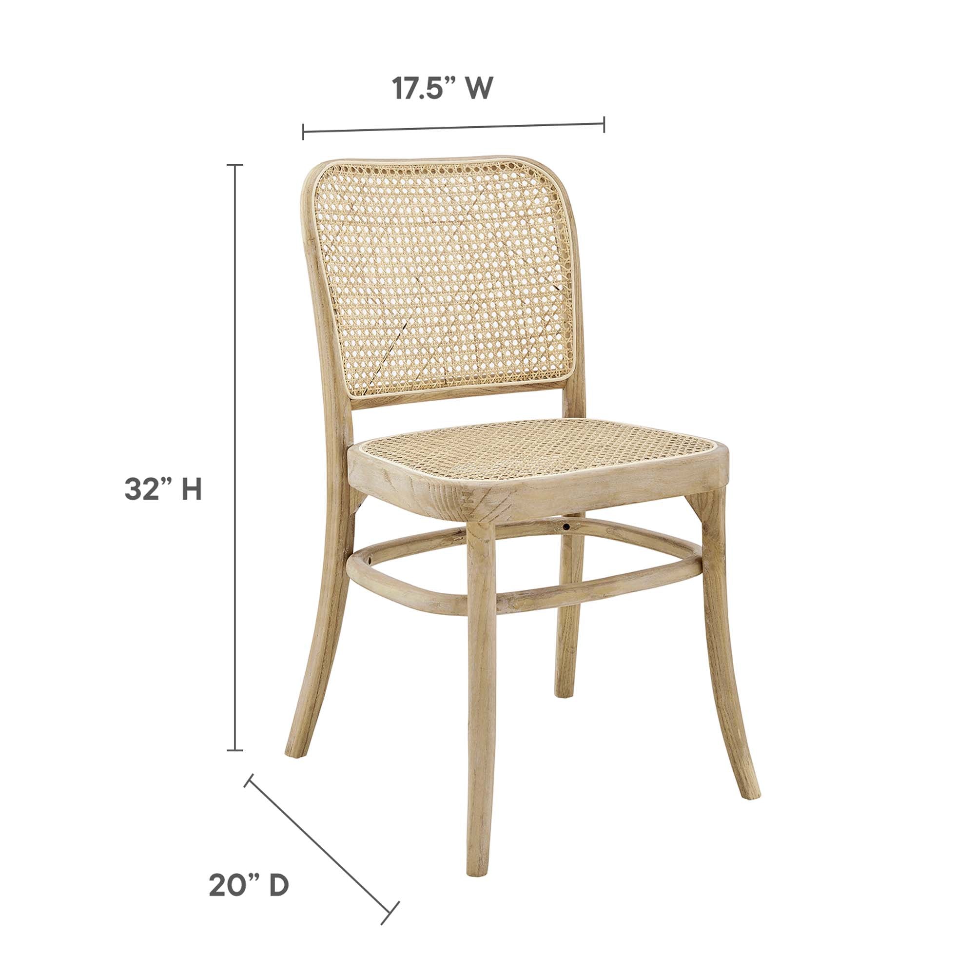 Winona Wood Dining Side Chair Set of 2 - Gray