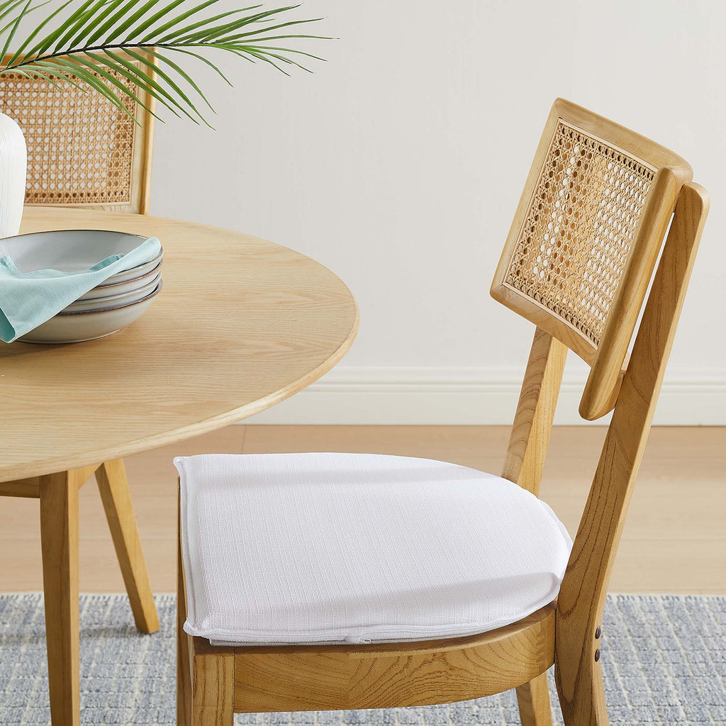 Caledonia Fabric Upholstered Wood Dining Chair Set of 2 - Natural White