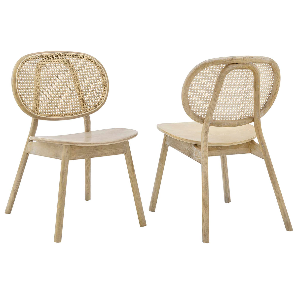 Malina Wood Dining Side Chair Set of 2 - Gray