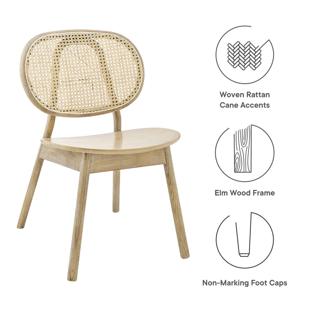 Malina Wood Dining Side Chair Set of 2 - Gray