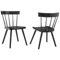 Sutter Wood Dining Side Chair Set of 2 - Black