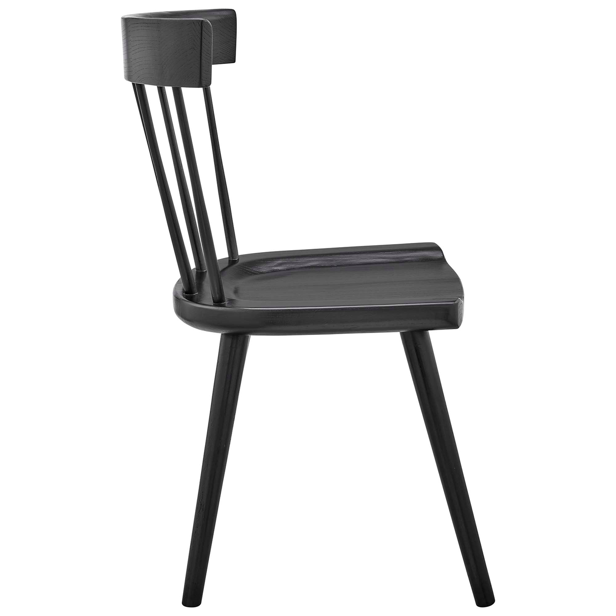 Sutter Wood Dining Side Chair Set of 2 - Black