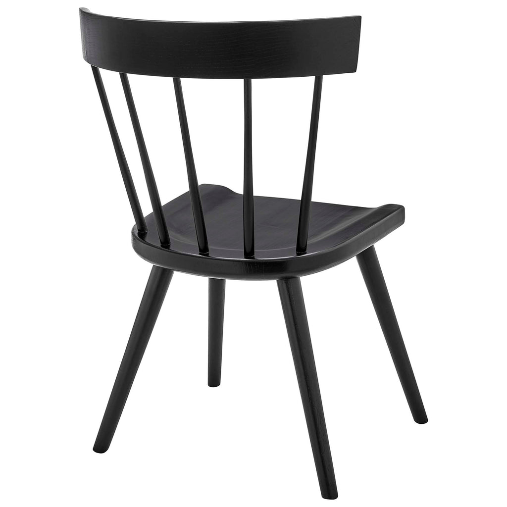 Sutter Wood Dining Side Chair Set of 2 - Black