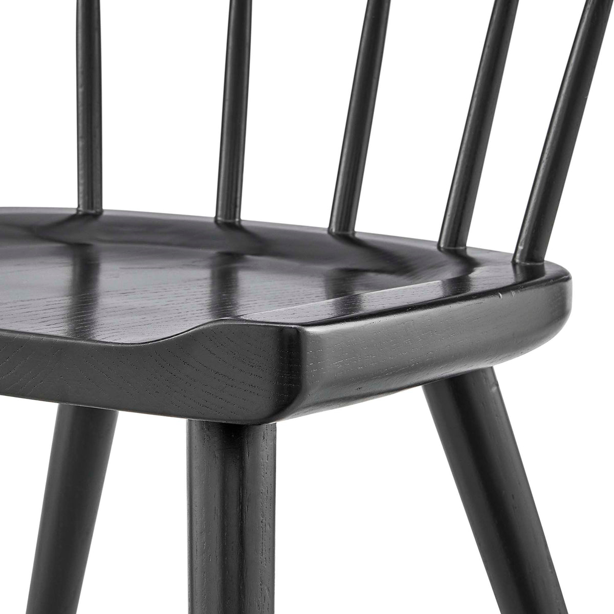 Sutter Wood Dining Side Chair Set of 2 - Black