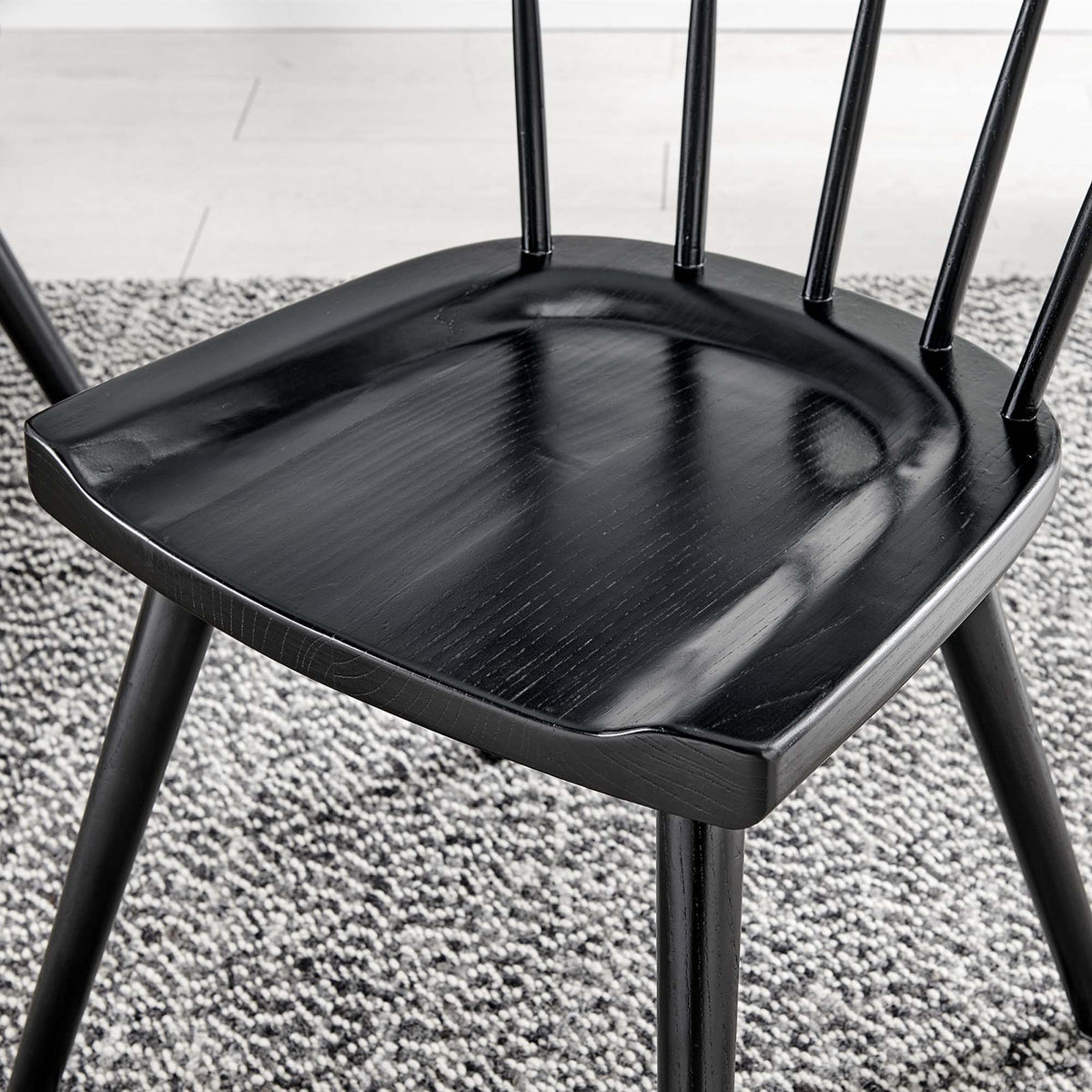 Sutter Wood Dining Side Chair Set of 2 - Black