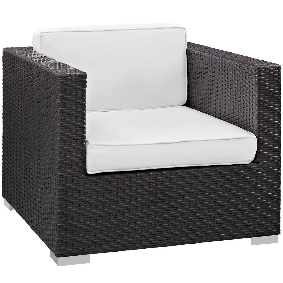 Venice 8 Piece Outdoor Patio Sofa Set - Espresso White