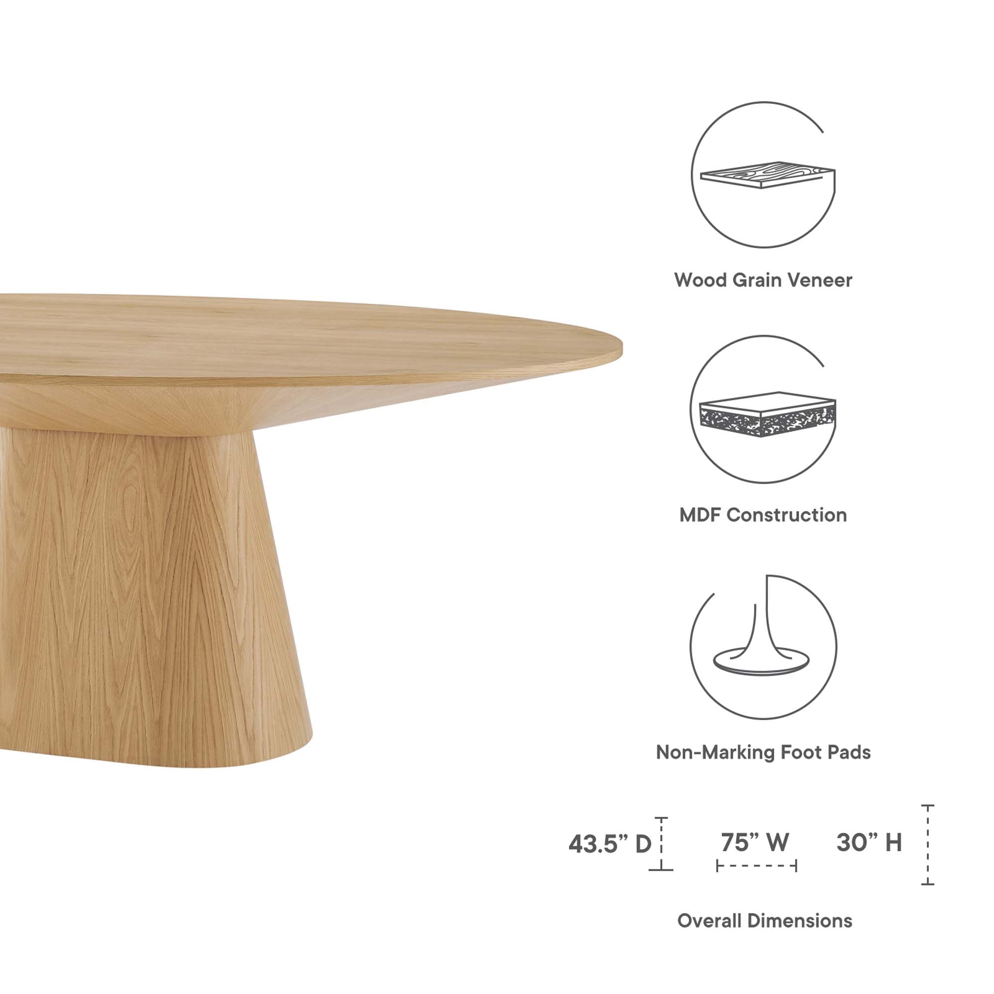 Provision 47" Round Dining Table - Oak