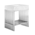 Gridiron 30" Bathroom Vanity - White Silver
