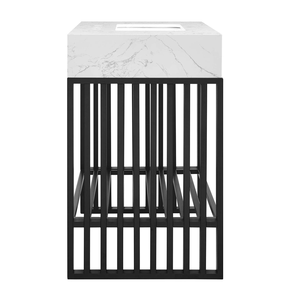 Gridiron 30" Bathroom Vanity - White Black