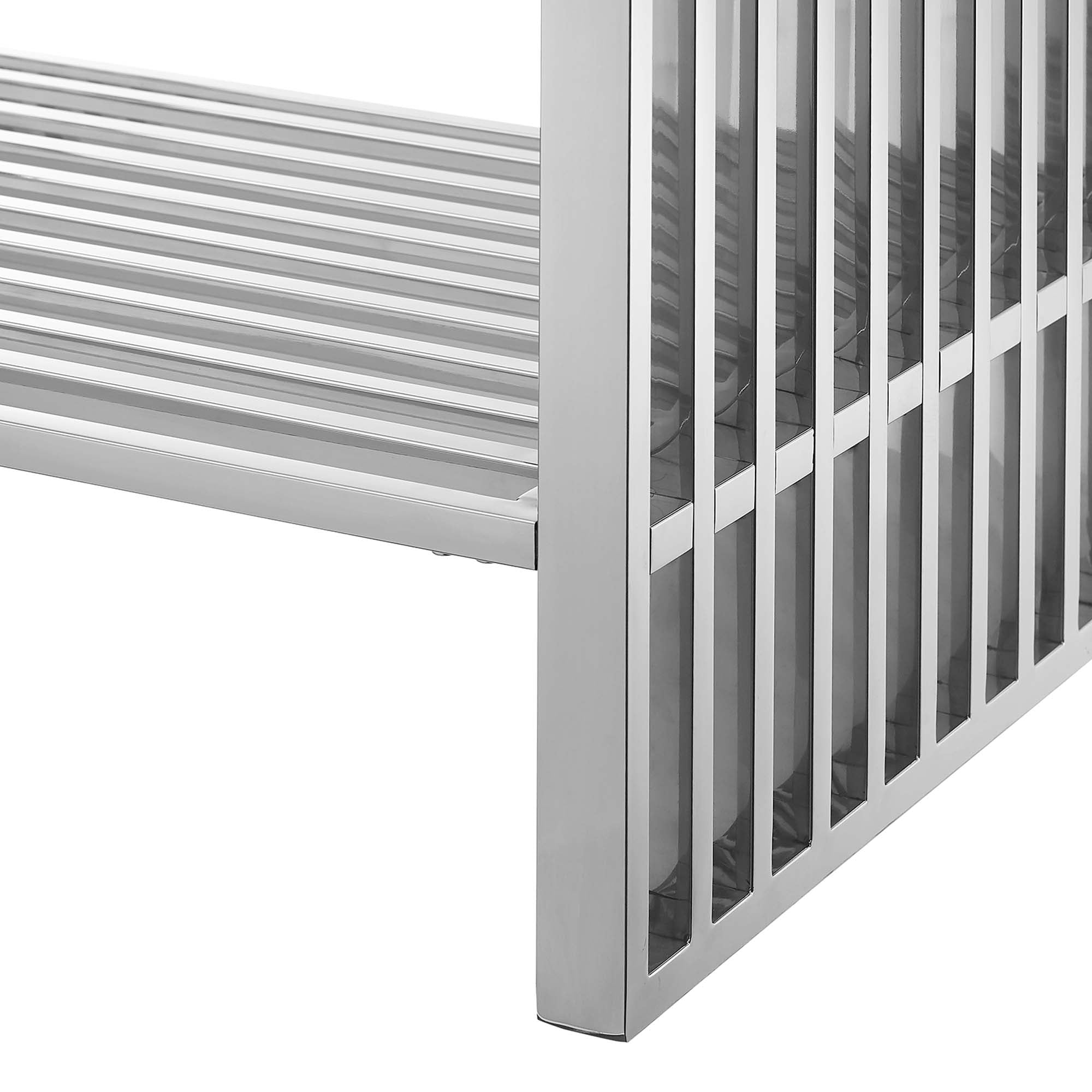 Gridiron 36" Bathroom Vanity - White Silver