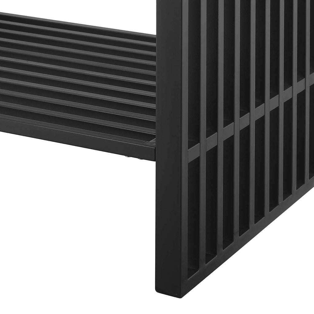 Gridiron 36" Bathroom Vanity - White Black
