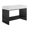 Gridiron 48" Bathroom Vanity - White Black