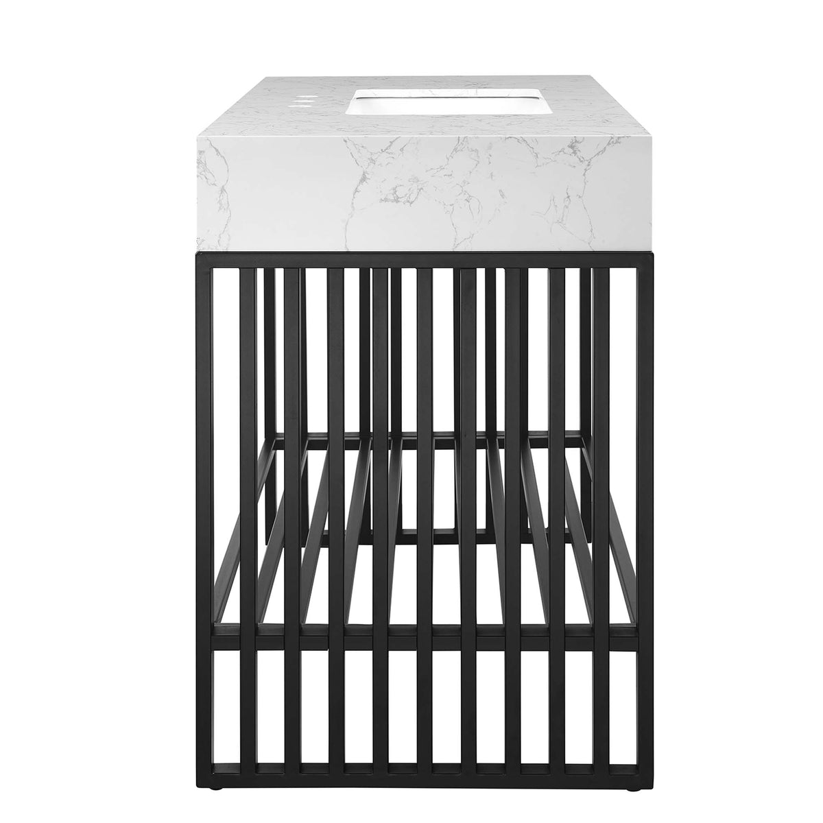 Gridiron 48" Bathroom Vanity - White Black