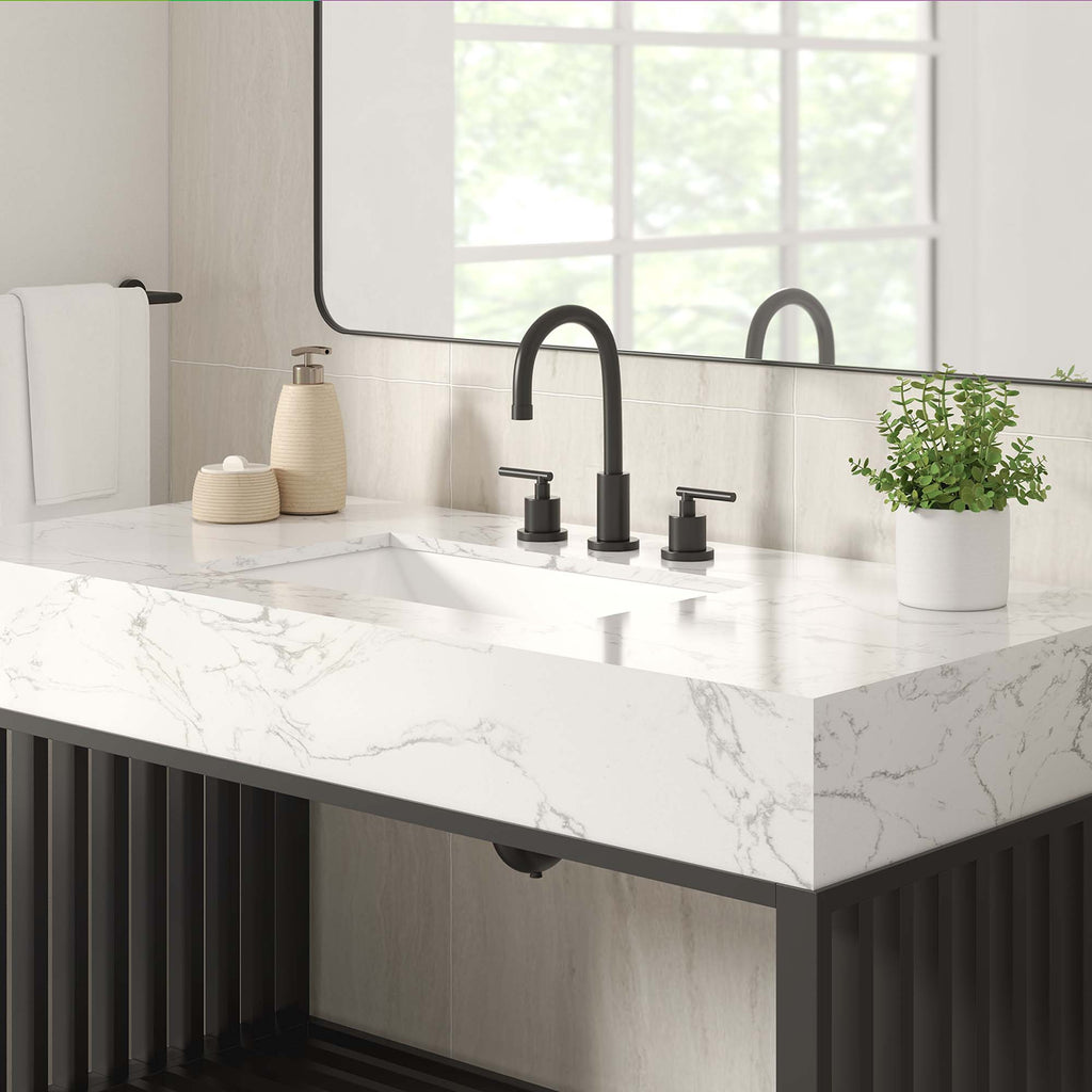 Gridiron 48" Bathroom Vanity - White Black