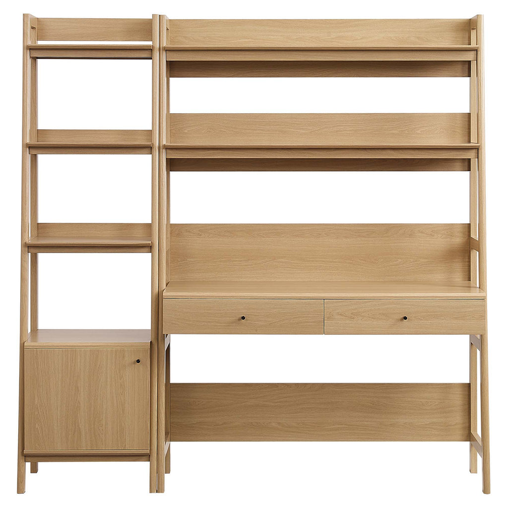 Bixby 2-Piece Wood Office Desk and Bookshelf - Oak (EEI-6111-OAK)