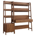 Bixby 2-Piece Wood Office Desk and Bookshelf - Walnut (EEI-6111-WAL)
