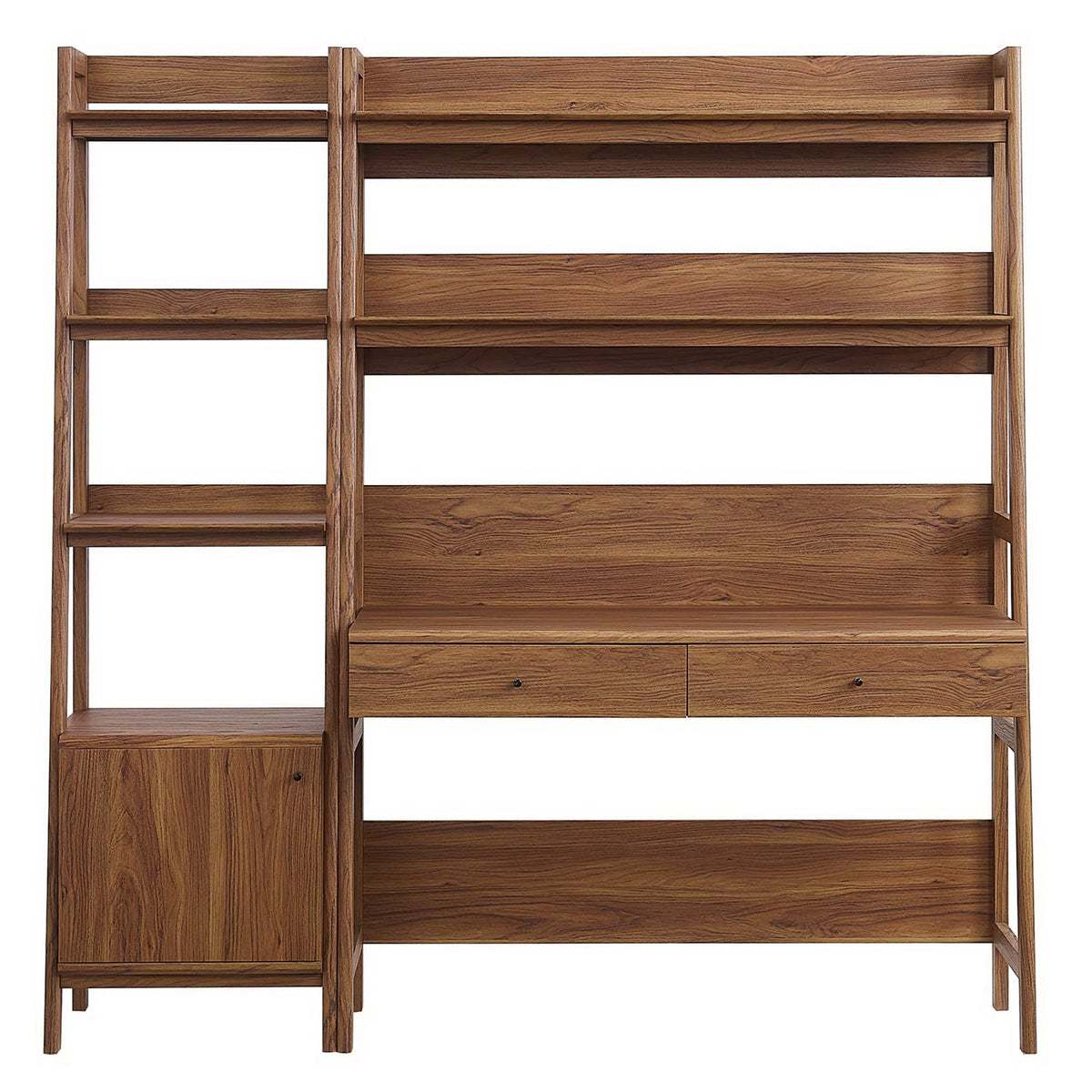 Bixby 2-Piece Wood Office Desk and Bookshelf - Walnut (EEI-6111-WAL)