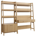 Bixby 2-Piece Wood Office Desk and Bookshelf - Oak (EEI-6112-OAK)