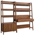 Bixby 2-Piece Wood Office Desk and Bookshelf - Walnut (EEI-6112-WAL)