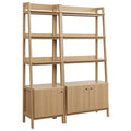 Bixby Wood Bookshelves Set of 2 - Oak