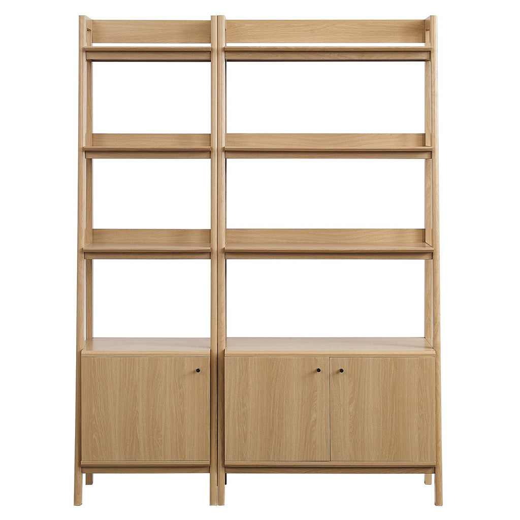 Bixby Wood Bookshelves Set of 2 - Oak