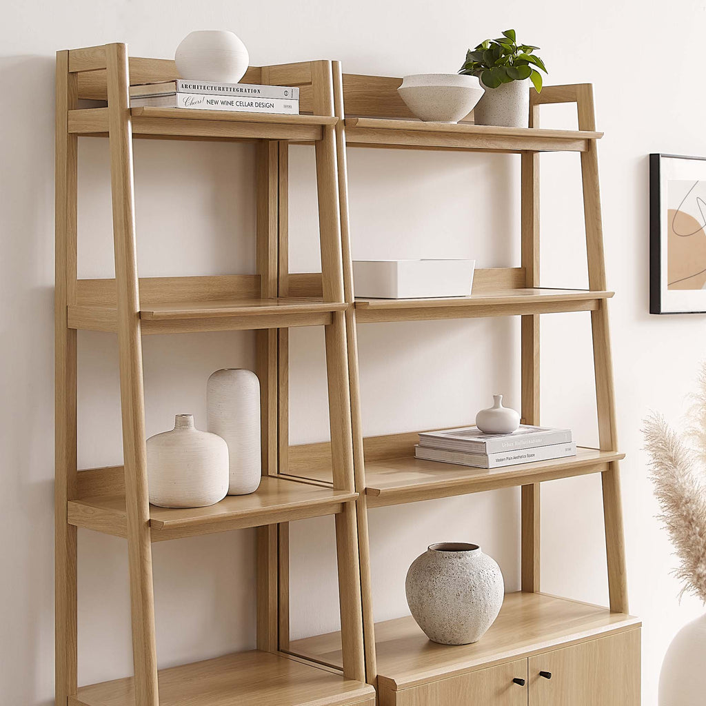 Bixby Wood Bookshelves Set of 2 - Oak