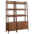 Bixby Wood Bookshelves Set of 2 - Walnut